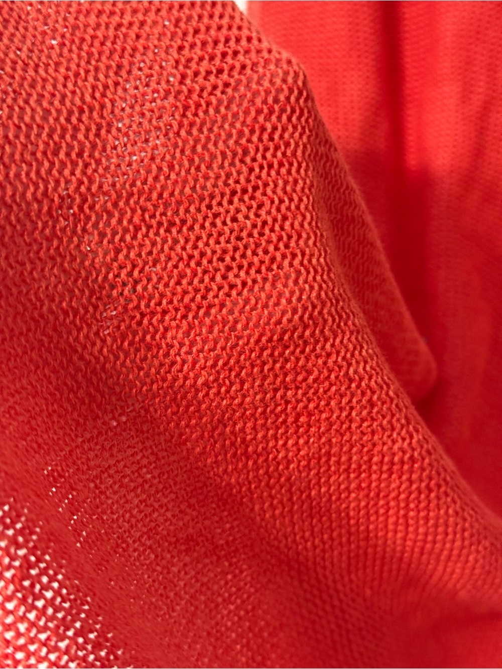 J. Jill Open-Front Orange Cardigan Sweater linen blend flaw - Picture 5 of 9